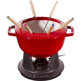 Staub Zestaw do fondue 20 cm, czerwony