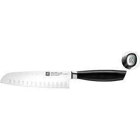 Zwilling All * Star Nóż santoku z rowkami 18 cm srebrny