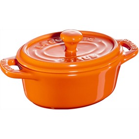 Staub Gift Giving Mini cocotte owalny 200 ml, pomarańczowy