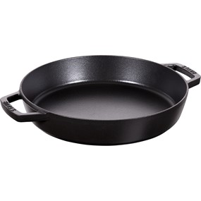 Staub Patelnia żeliwna z dwoma uchwytami 34 cm, czarny