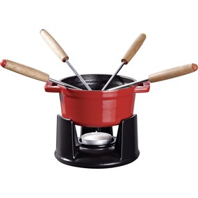 Staub Mini zestaw do fondue 10 cm, czerwony