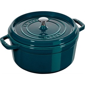 Staub La Cocotte garnek żeliwny okrągły 6.7 ltr morski