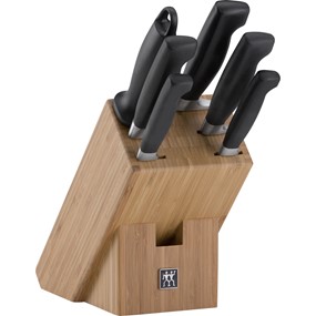 Zwilling Four Star Zestaw 5 noży w bloku + ostrzałka