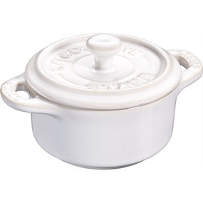 Staub Gift Giving Mini cocotte okrągły 200 ml, kość słoniowa