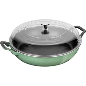 Staub  patelnia żeliwna z pokrywką 30 cm, miętowy