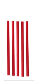 BAREQ Rurki krótkie 15 cm (op. 200 szt) czerwony