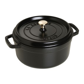 Staub La Cocotte Garnek żeliwny okrągły 3.8 ltr, czarny