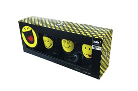 Zak! Zestaw 4 szklanek Smiley