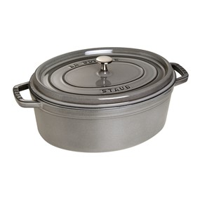 Staub La Cocotte Garnek żeliwny owalny 8 ltr, grafitowy