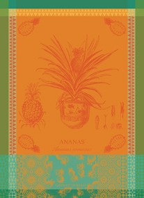 Garnier Thiebaut Ręcznik Kuchenny Ananas En Pot Jaune Soleil 56x77