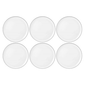 SELTMANN LIDO BLACK LINE Zestaw 6 talerzy obiadowych 26 cm