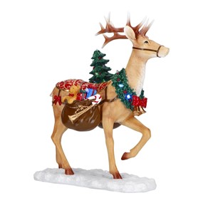 MERRY MOMENTS - Jeleń z prezentami i choinką LED 38,3cm MerryMom