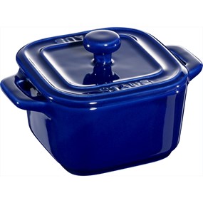 Staub XSMINIS Mini cocotte kwadratowy, 2 szt. 125 ml, niebieski