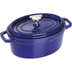 Staub La Cocotte Garnek żeliwny owalny 2.35 ltr, niebieski