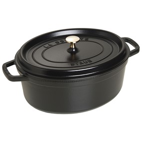 Staub La Cocotte Garnek żeliwny owalny 5.5 ltr, czarny