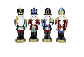 MERRY MOMENTS - Zestaw 4 figurek Dziadków do orzechów 27cm MM