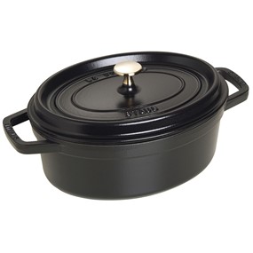 Staub La Cocotte Garnek żeliwny owalny 3.2 ltr, czarny