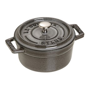 Staub Mini Cocotte Mini garnek żeliwny okrągły 250 ml, grafitowy