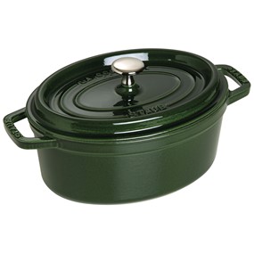 Staub La Cocotte Garnek żeliwny owalny 2.35 ltr, zielony