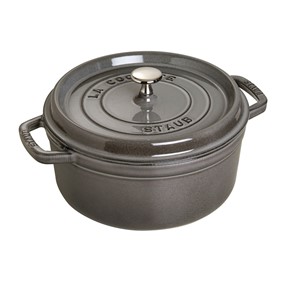 Staub La Cocotte Garnek żeliwny okrągły 5.2 ltr, grafitowy