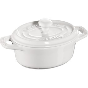 Staub Gift Giving Mini cocotte owalny 200 ml, biały