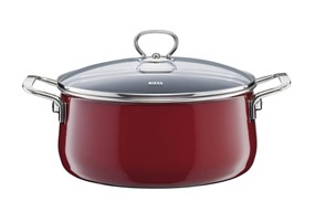 RIESS Garnek z pokrywą 4,0l 24cm Rosso Riess