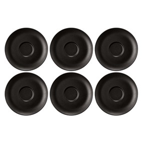 SELTMANN LIBERTY VELVET BLACK Zestaw 6 spodków 16.5 cm