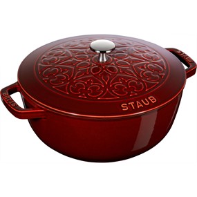 Staub Special Cocotte garnek żeliwny okrągły lilia 5 ltr, grenadynowy