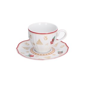 LA PORCELLANA BIANCA CHRISTMAS EDITION Filiżanka ze spodkiem 100 ml