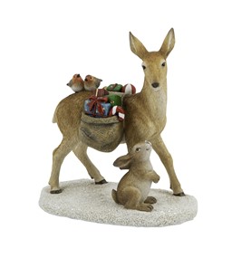 Villeroy&Boch Winter Collage Accessoires  Figurka sarna z prezentami