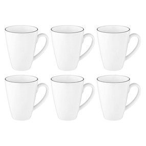 SELTMANN LIDO BLACK LINE Zestaw 6 kubków z uchwytem 350 ml