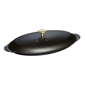 Staub Naczynie do serwowania z pokrywką 31 cm, czarny