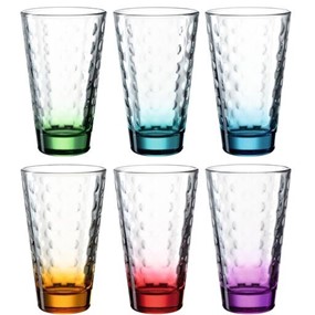 Leonardo Zestaw 6 kolorowych szklanek 