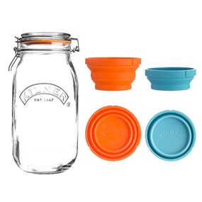 KILNER  Słoik 3 l Round Clip Top + 2 miarki