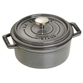 Staub La Cocotte Garnek żeliwny okrągły 400 ml, szary