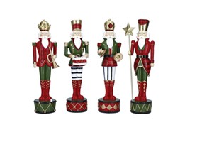 MERRY MOMENTS - Zestaw 4 figurek Dziadków do orzechów 25,5cm MM