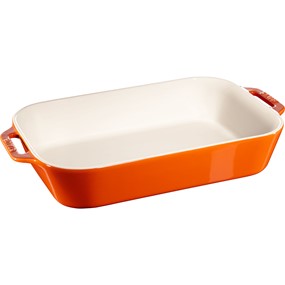 Staub Cooking Prostokątny półmisek ceramiczny 4.5 ltr, pomarańczowy