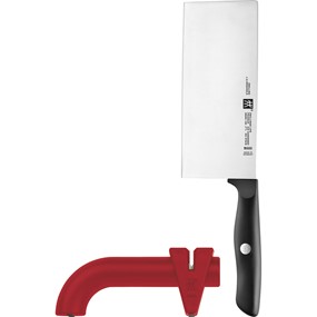 Zwilling Life Zestaw: chiński tasak 18 cm + ostrzałka