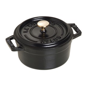 Staub Mini Cocotte Mini garnek żeliwny okrągły 250 ml, czarny