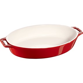 Staub Cooking Owalny półmisek ceramiczny 2.3 ltr, czerwony