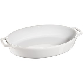 Staub Cooking Owalny półmisek ceramiczny 2.3 ltr, biały