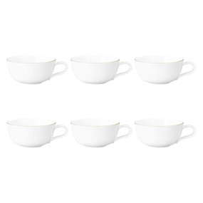 SELTMANN LIBERTY GOLDLINE Zestaw 6 filiżanek do herbaty 280 ml