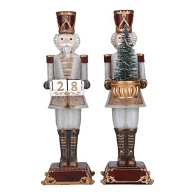 MERRY MOMENTS - Zestaw 2 figurek Dziadków do orzechów 31,5cm LED