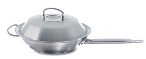 Fissler Wok z dł. rączką z metal. pokrywą 4,1l