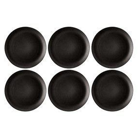 SELTMANN LIBERTY VELVET BLACK Zestaw 6 talerzy obiadowych 27.5 cm