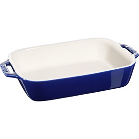 Staub Cooking Prostokątny półmisek ceramiczny 2.4 ltr, niebieski