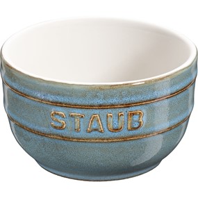 Staub XSMINIS Mini ramekin okrągły, 2 szt. 200 ml, antyczny turkusowy