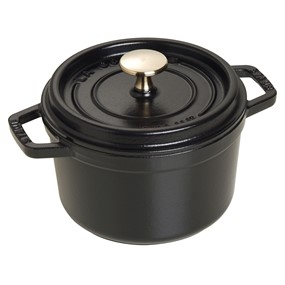 Staub La Cocotte Garnek żeliwny okrągły 1.2 ltr, czarny