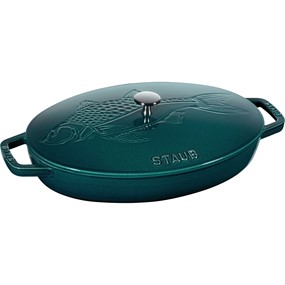 Staub Owalna żeliwna brytfanna do ryb 32 cm, morski