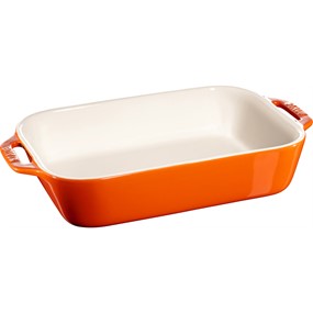 Staub Cooking Prostokątny półmisek ceramiczny 2.4 ltr, pomarańczowy